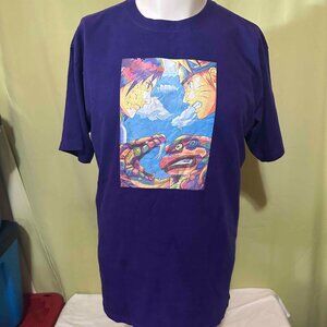 Anime Men's Purple T Shirt Size 2XL XXL